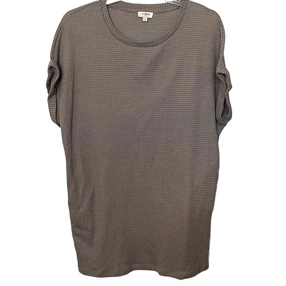 UMGEE USA KNEE LGTH SHORT DOLMAN SLV SWEATER DRESS, WOMENS, S, GREY, A-LINE - Picture 1 of 10